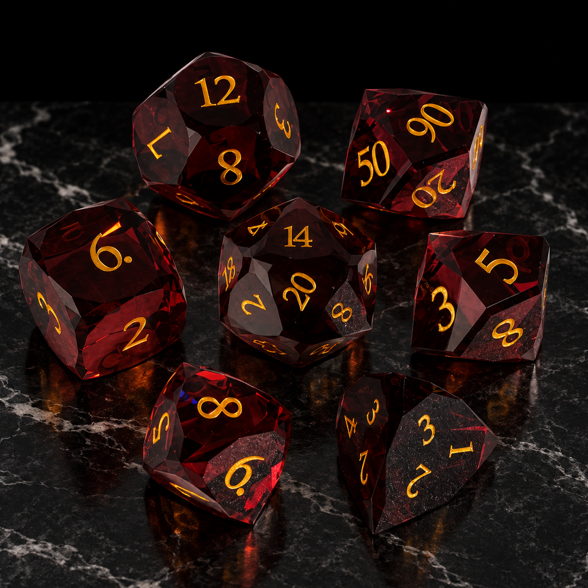 Infernal Heart - Gemstone Dice Set - image 4