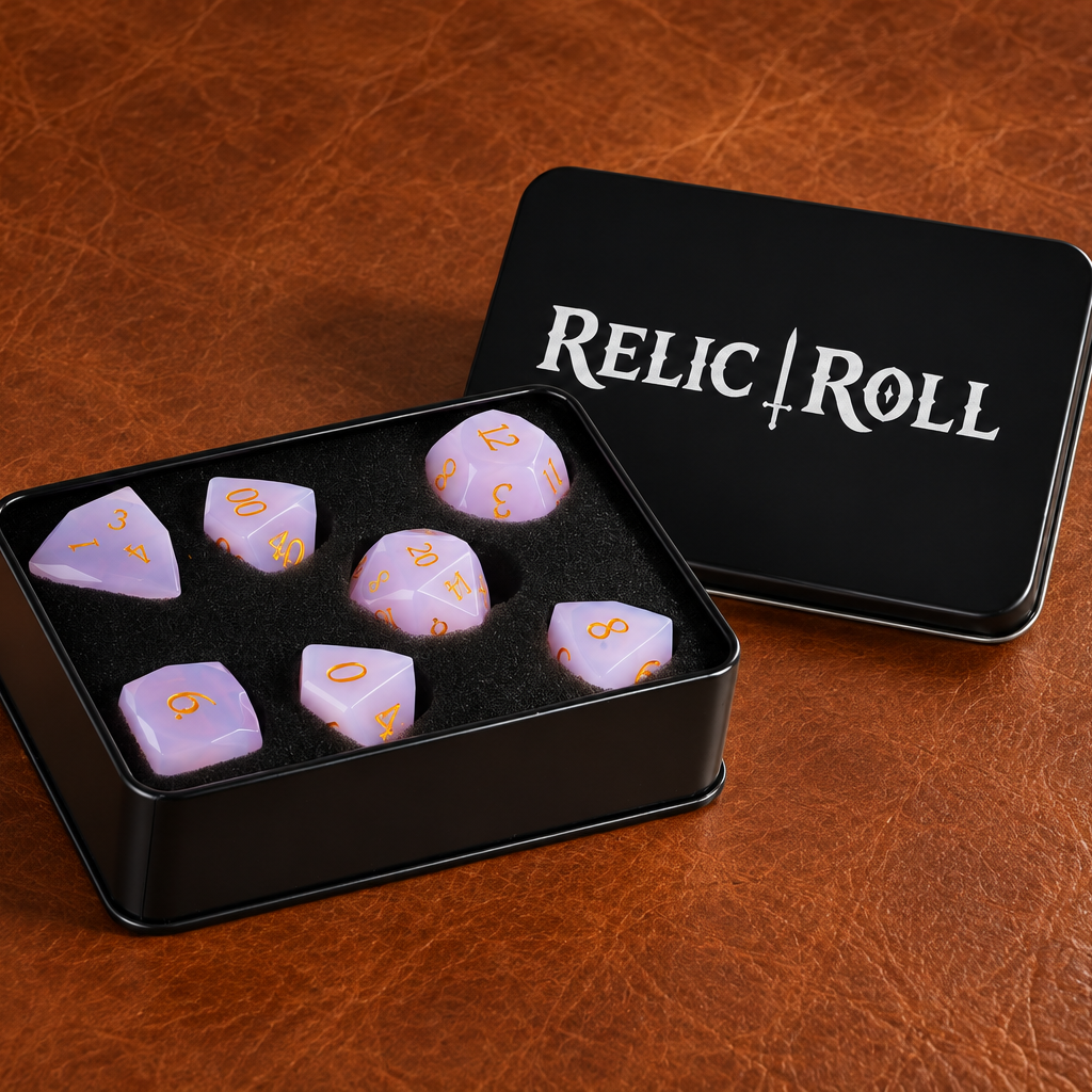 Roseglass Promise - Gemstone Dice Set - image 5
