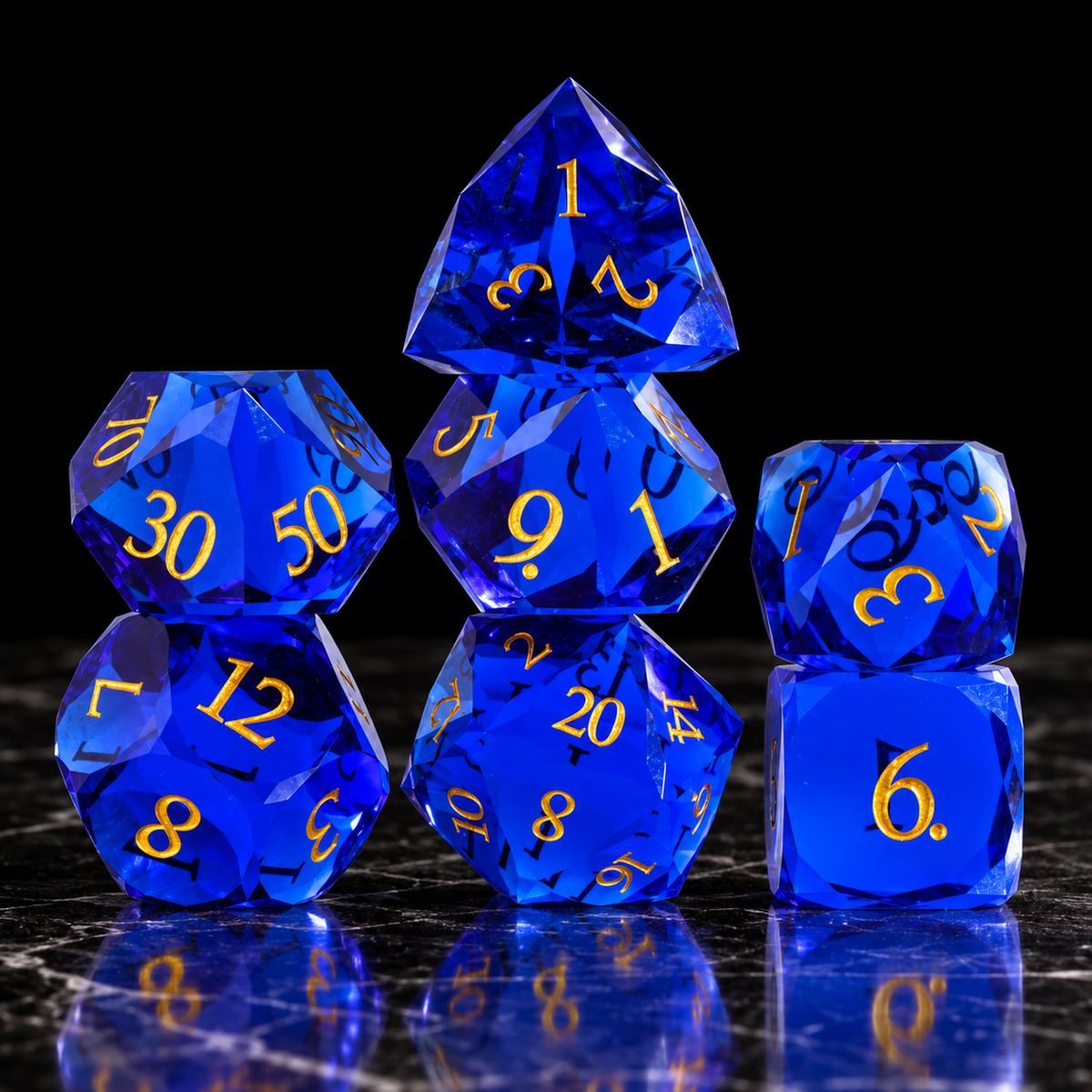 Sapphire Dominion - Gemstone Dice Set - image 1