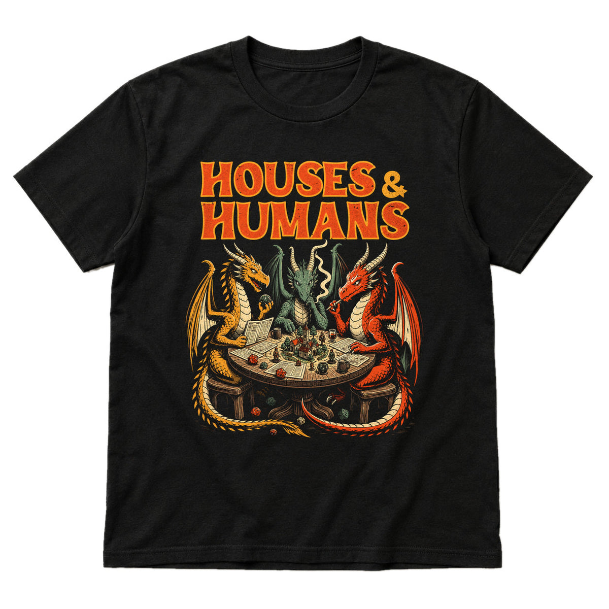 Houses & Humans - DnD T-Shirt main product image on white background