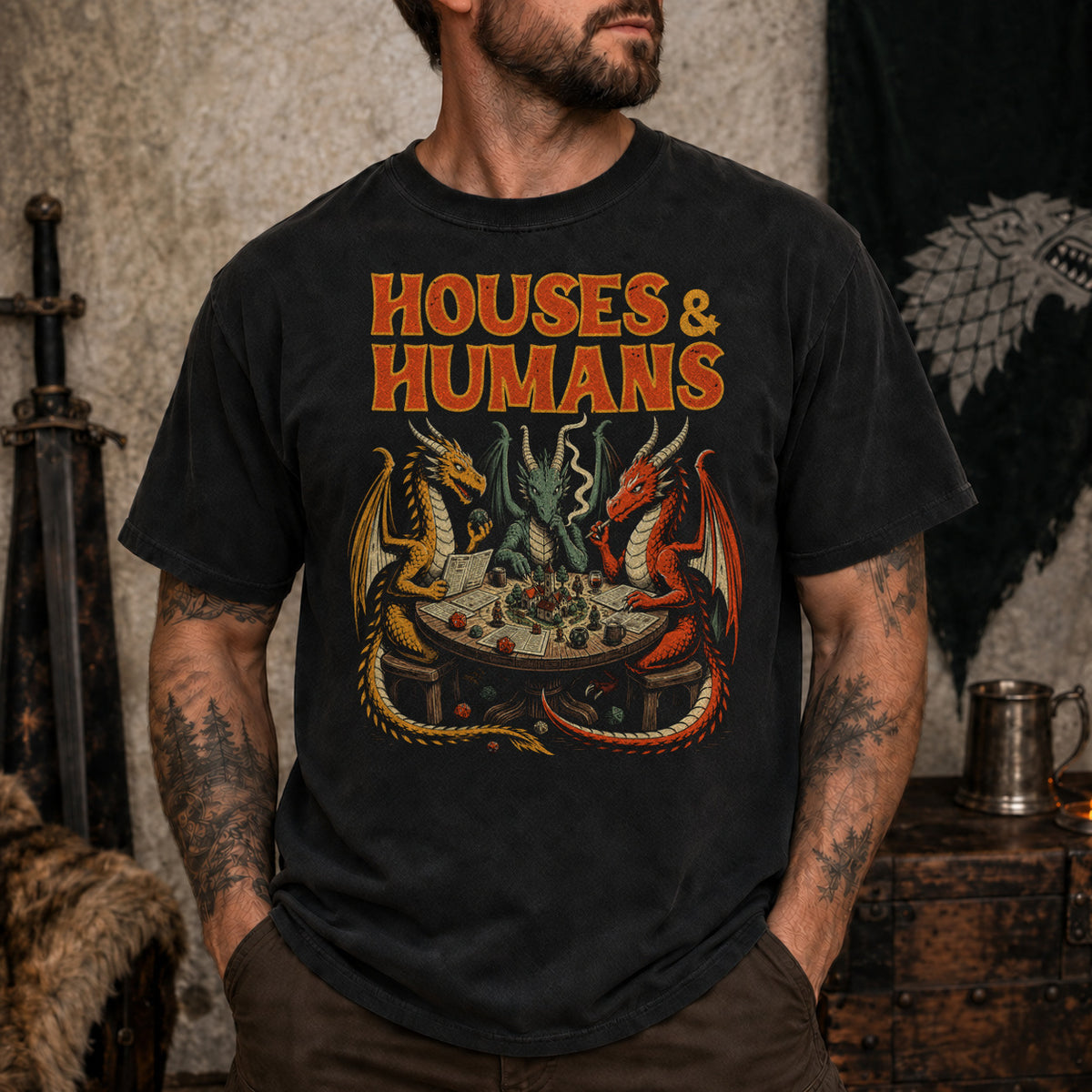 Houses & Humans - DnD T-Shirt D&D lifestyle image