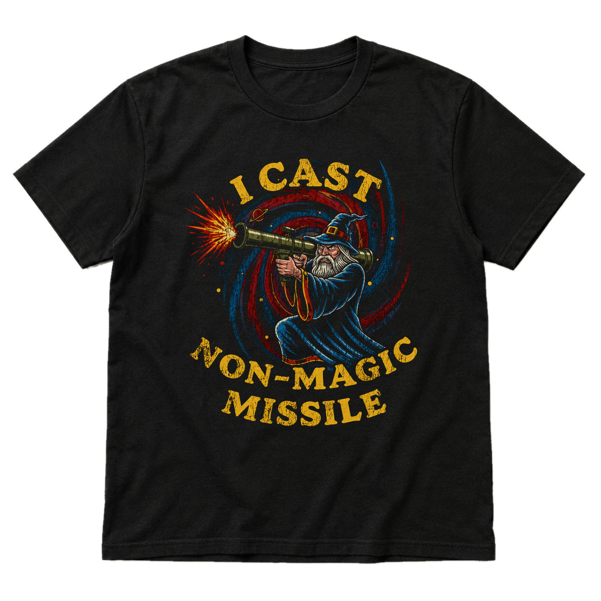 I Cast Non-Magic Missile - DnD T-Shirt main product image on white background