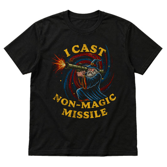 I Cast Non-Magic Missile - DnD T-Shirt main product image on white background