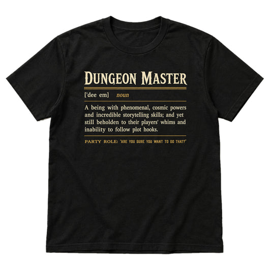 Dungeon Master Definition - DnD T-Shirt main product image on white background