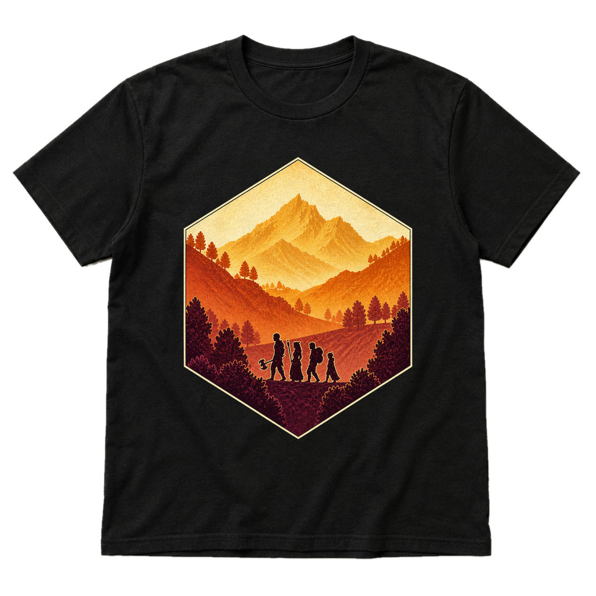 The Adventure Party - DnD T-Shirt main product image on white background