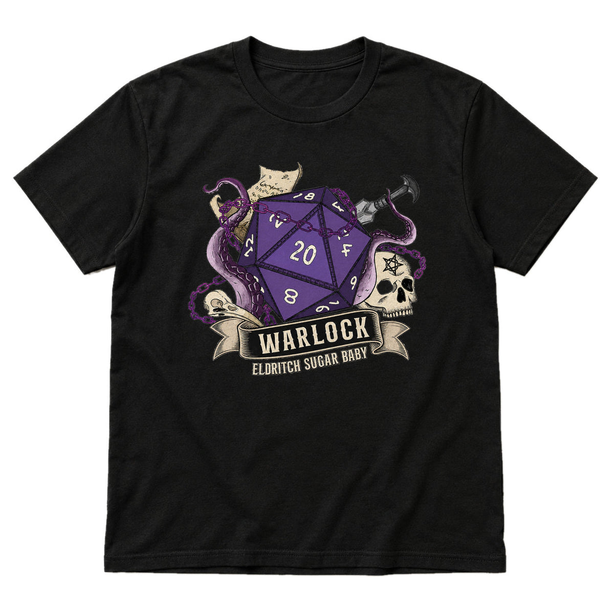 Eldritch Sugar Baby - DnD T-Shirt main product image on white background