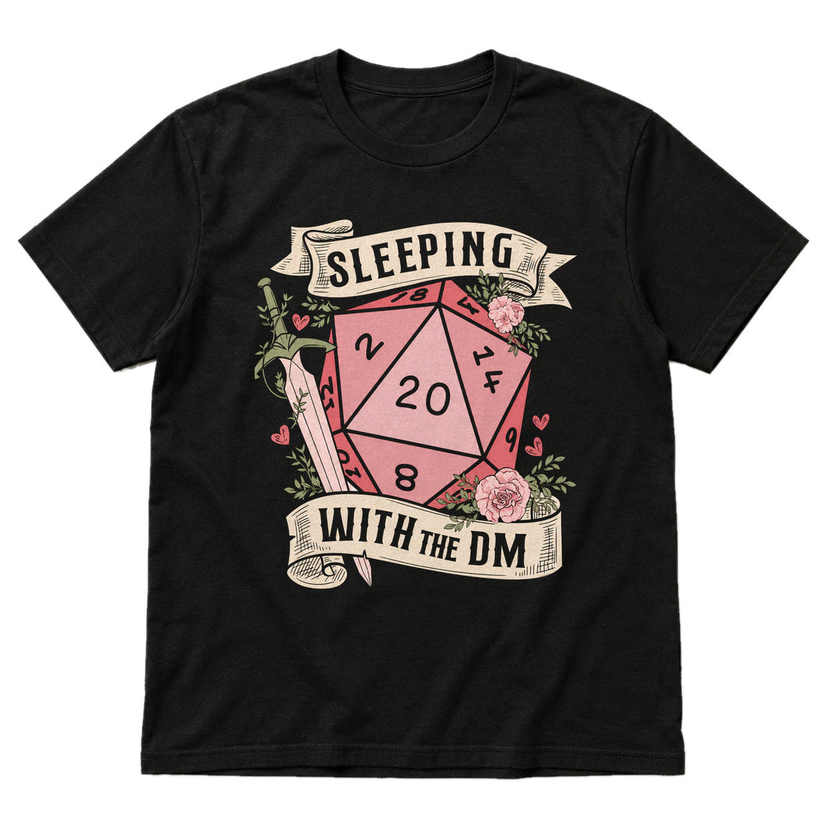 Sleeping with the DM - DnD T-Shirt main product image on white background
