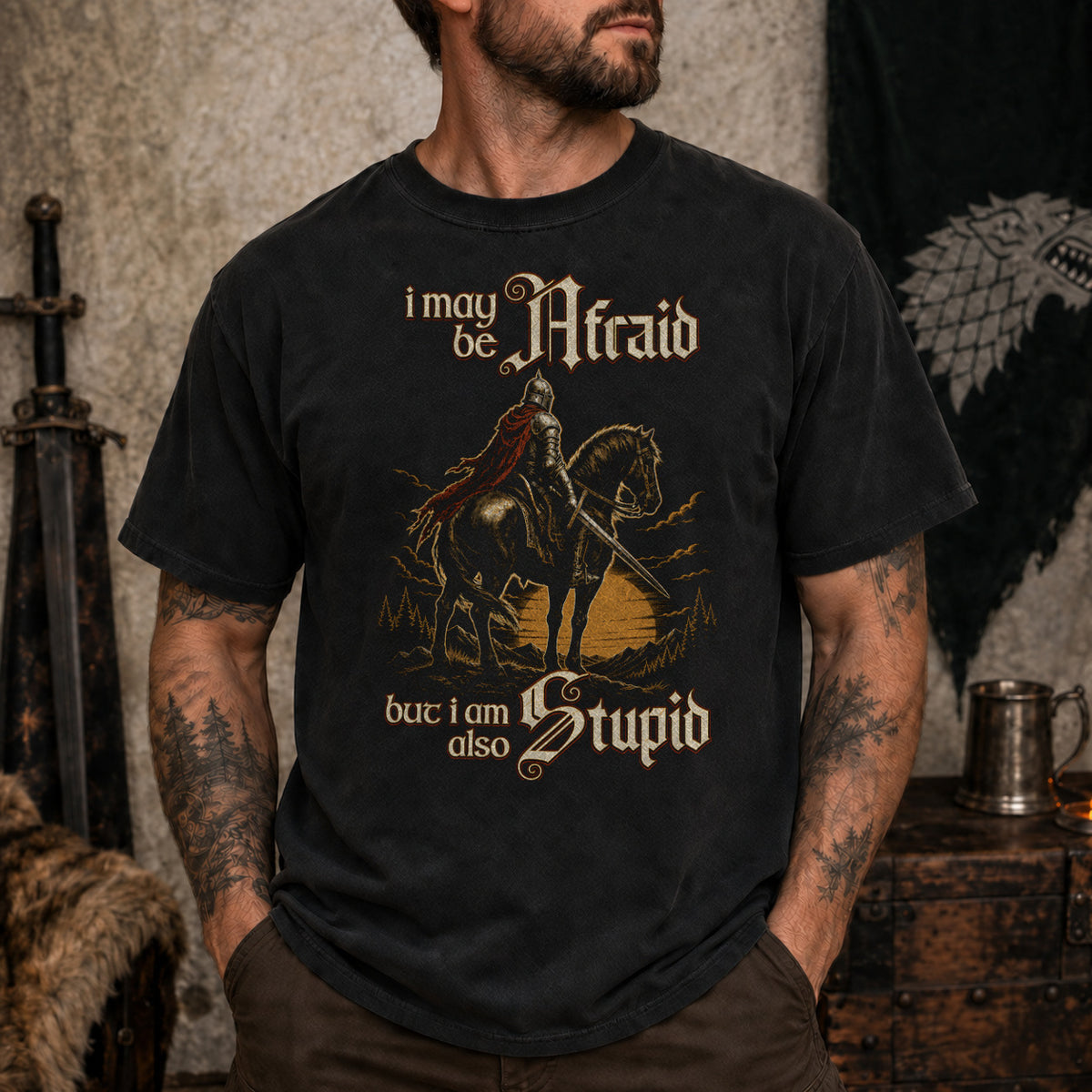 Afraid but Also Stupid - DnD T-Shirt D&D lifestyle image