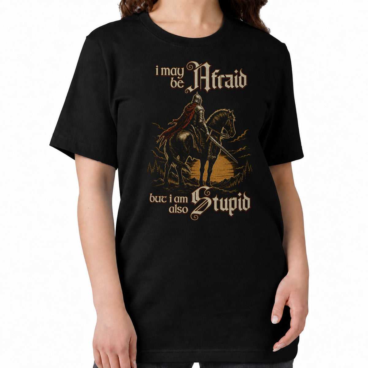 Afraid but Also Stupid - DnD T-Shirt women fit image