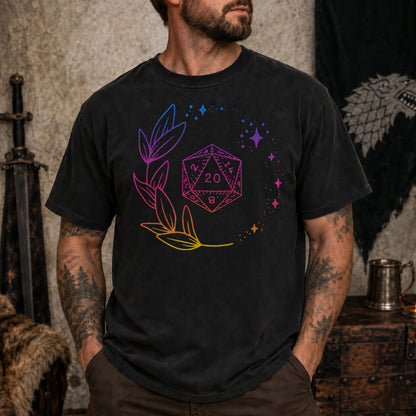 Neon Floral D20 - DnD T-Shirt D&D lifestyle image
