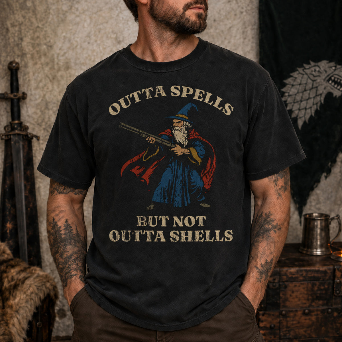 Outta Spells, Not Outta Shells - DnD T-Shirt D&D lifestyle image