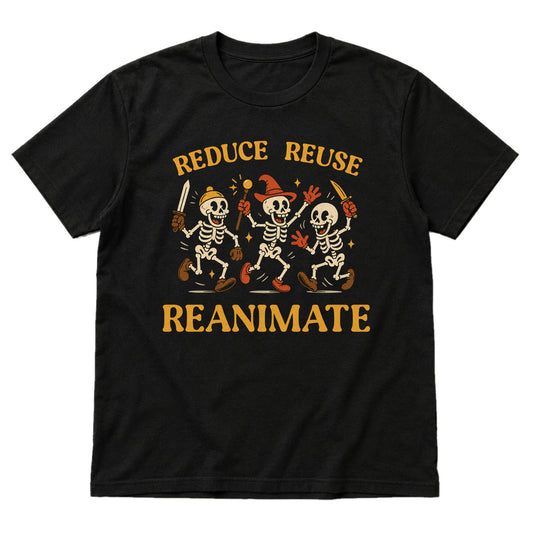 Reduce Reuse Reanimate - DnD T-Shirt main product image on white background
