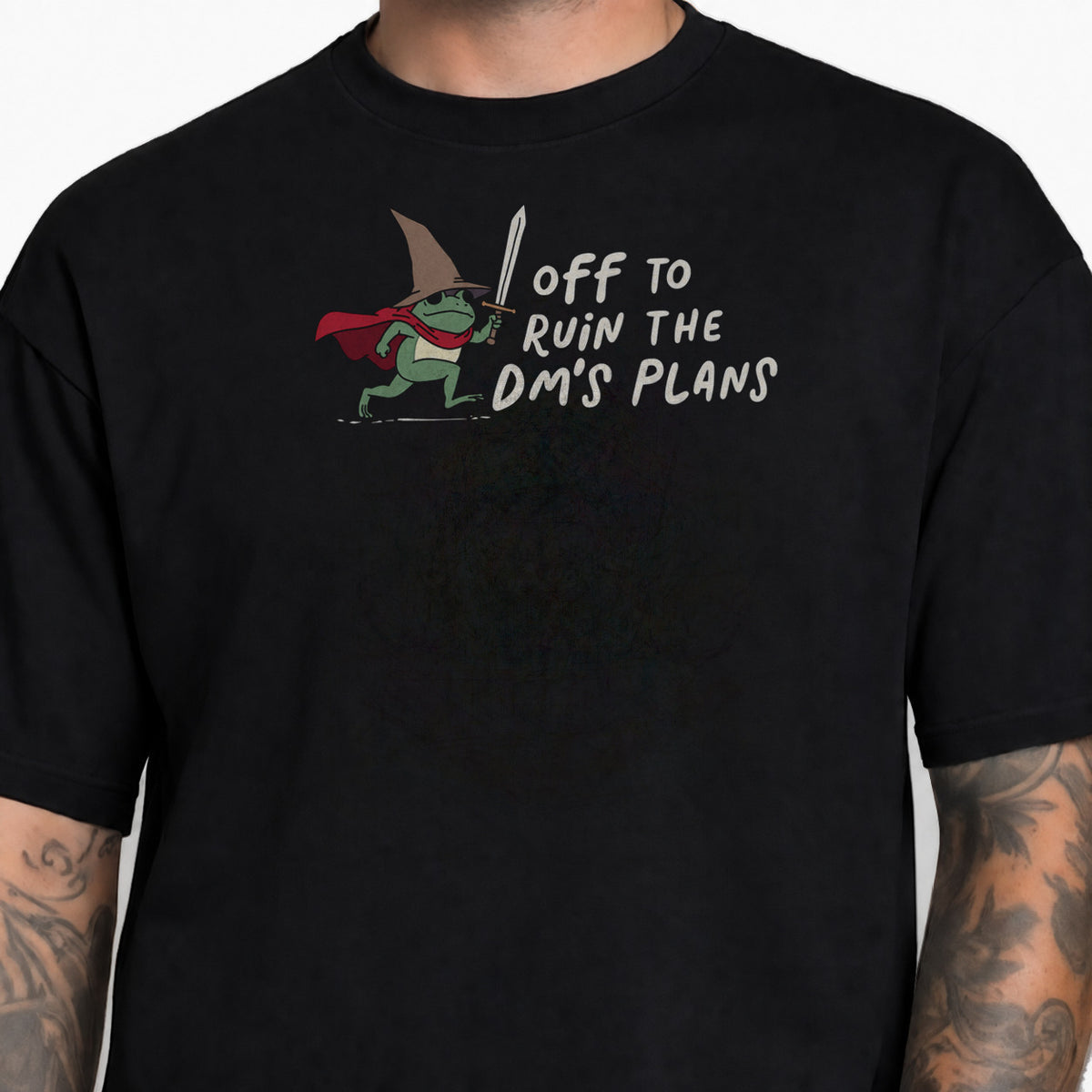 Off to Ruin the DM’s Plans - DnD T-Shirt male studio image