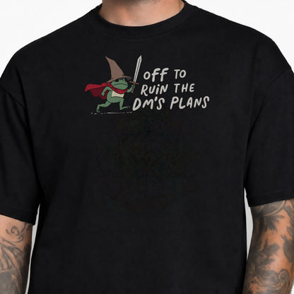 Off to Ruin the DM’s Plans - DnD T-Shirt male studio image