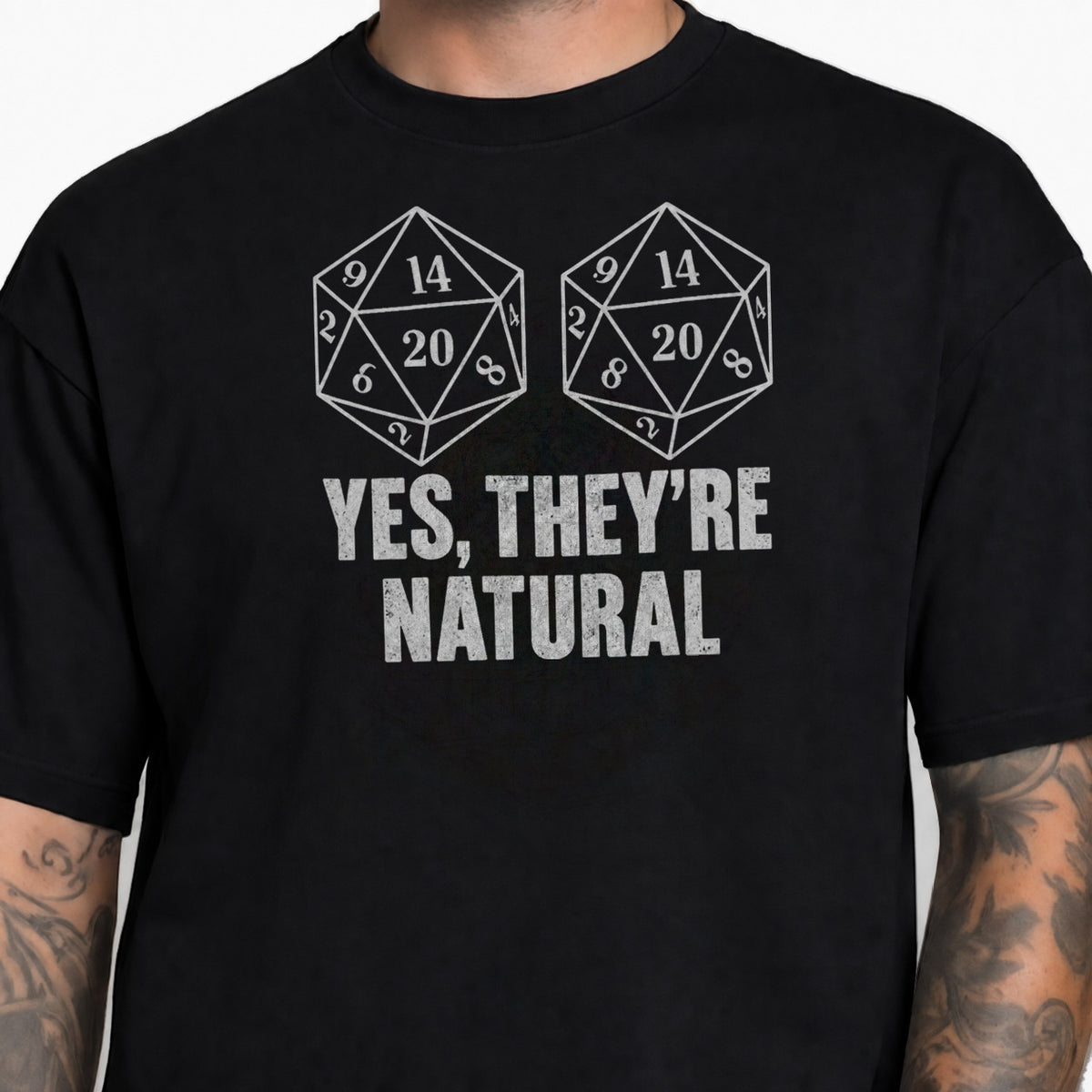 Yes, They’re Natural - DnD T-Shirt male studio image