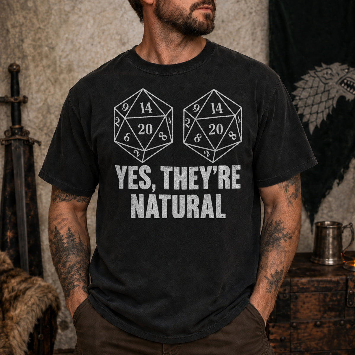 Yes, They’re Natural - DnD T-Shirt D&D lifestyle image