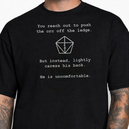 Uncomfortable Natural One - DnD T-Shirt male studio image
