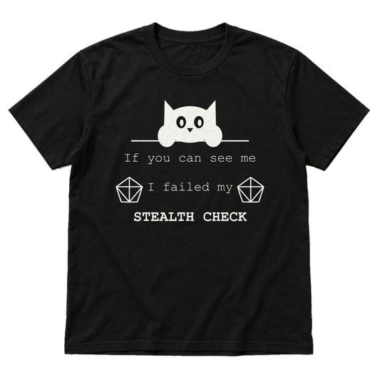 Failed Stealth Cat - DnD T-Shirt main product image on white background