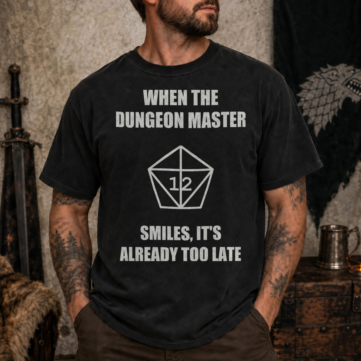 The Dungeon Master Smiles - DnD T-Shirt D&D lifestyle image