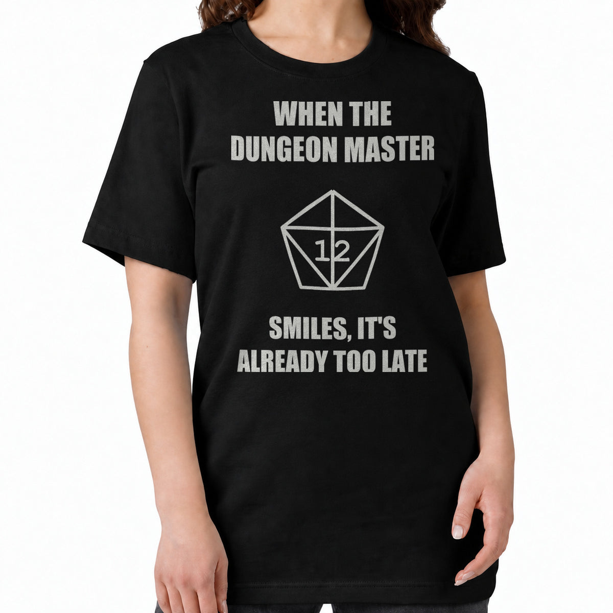 The Dungeon Master Smiles - DnD T-Shirt women fit image